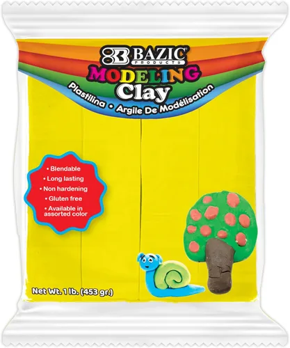 Miniatura 8 de BAZIC Products Arcilla para modelar, color negro, 1 libra, masa de modelado, manualidades, regalo no tóxico para artistas, a granel para aula