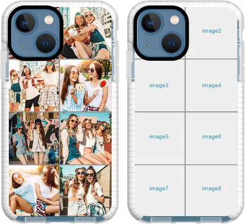 Miniatura 14 de Funda de teléfono personalizada para iPhone 13 Mini, funda personalizada de fotos de collage de múltiples imágenes, resistente a los arañazos, a