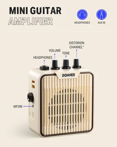 Miniatura 7 de Donner Kit de guitarra eléctrica para niños de 30 pulgadas para principiantes, estilo ST, mini guitarra eléctrica para niños y niñas