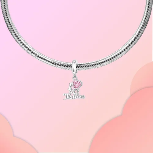 Miniatura 179 de LUXILLA Abalorio de plata de ley 925 para madre, hija, abuela, para familia, amor, madre, hija, abuela, para pulseras, collares, dijes, abalorios