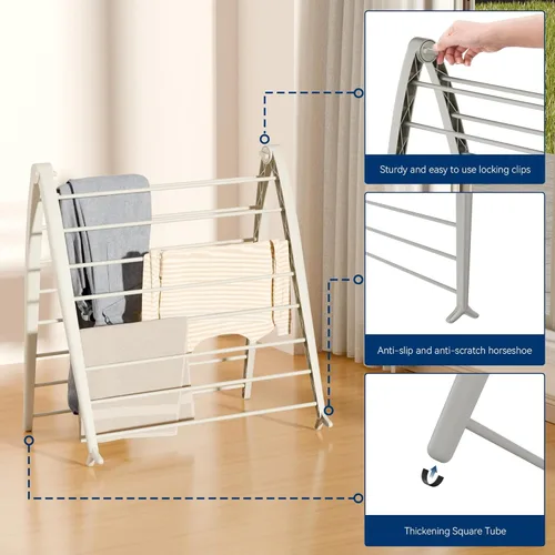 Miniatura 5 de Whitmor Spacemaker - Estante de secado plegable, organizador de ropa de interior con diseño pendiente de patente, ahorro de espacio, 6 pulgadas