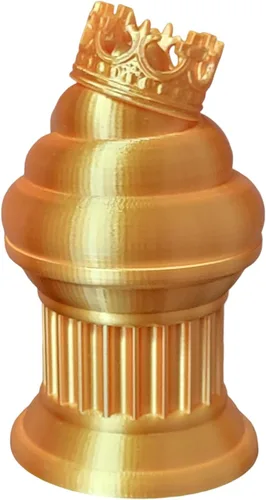 Miniatura 5 de Znet3D Trofeo de emoji King Poop – Premio divertido y regalo – Hecho a mano con fabricación aditiva – 6 pulgadas de alto – Con un emoji de caca seda
