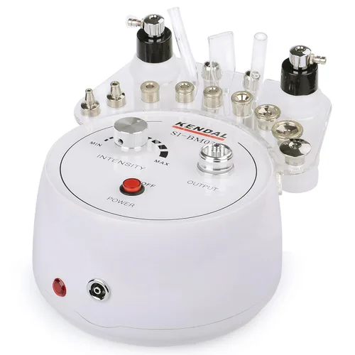 Máquina de microdermoabrasión Kendal 3 en 1 de diamante, máquina de diamantes con vacío y aerosol incluye 360 filtros algodón y 2 filtros de aceite