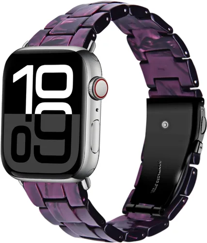 Miniatura 21 de Miimall Women Resin Bands for Apple Watch Series 10 9 8 7 6 5 4 3 2 1 Ultra SE Colorful Dressy Cute Classy Lightweight Comfort 38mm 40mm 41mm 42mm