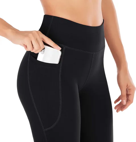 Miniatura 2 de Heathyoga - Pantalones deportivos rectos para mujer, con bolsillos, cintura alta, para yoga, entrenamiento, trabajo o de vestir.