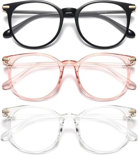 Miniatura 16 de Gaoye GY1688 - Paquete de 2 lentes de bloqueo de luz azul, marco redondo retro, antifatiga ocular, lentes para computadora para mujeres y hombres