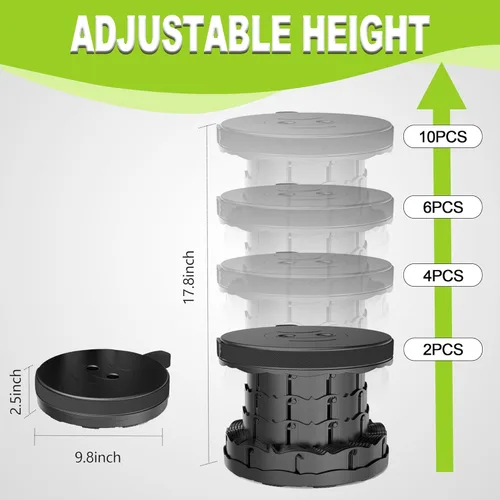 Miniatura 3 de ALEVMOOM Taburete plegable de nailon mejorado con peso máximo de 500 libras, portátil, retráctil, plegable, telescópico, para adultos, silla