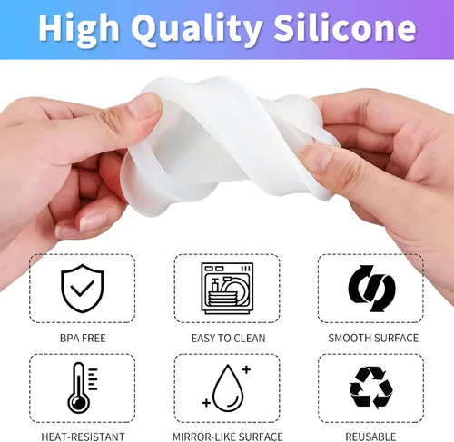 Miniatura 2 de Laciness - Moldes de caja de almacenamiento, moldes compactos de resina epoxi de silicona, contenedor de almacenamiento con diseño de tapa