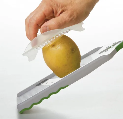 Miniatura 4 de PrepSolutions Cortadora de mandolina Adjust-A-Slice, verde, grosor ajustable, perfecta para verduras, frutas y más