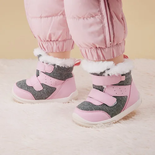 Miniatura 73 de BMCiTYBM Botas de nieve de invierno para bebés y niños pequeños, de piel sintética, cálidas, antideslizantes, zapatos para primeros pasos