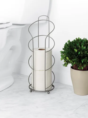 Miniatura 2 de Zenna Home Soporte para papel higiénico, soporte de reserva, hasta 4 rollos de almacenamiento de papel higiénico, en níquel satinado