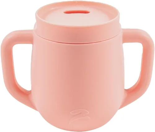 Miniatura 2 de Taza de entrenamiento de silicona 3 en 1 con popote y tapa, vasos de transición de destete para bebés de 6 meses en adelante, a prueba de derrames