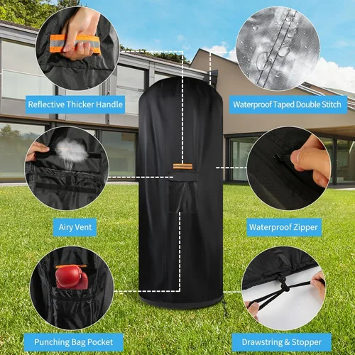 Miniatura 3 de Bolsa de Boxeo Independiente Cubierta 3 Tipos, Protector Completo 420D Oxford para Saco de Boxeo Bob Dummy