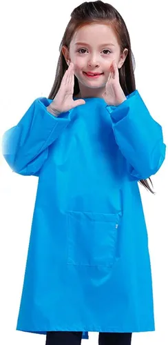 Delantal impermeable de la pintura del artista de los niños, delantal del arte de los niños, delantal de los niños de manga larga