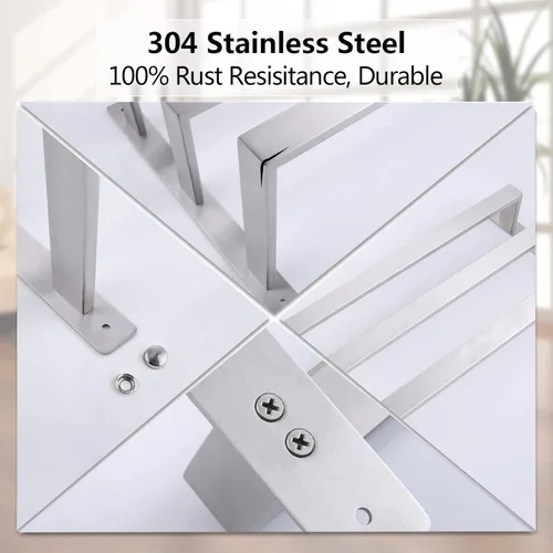 Miniatura 6 de KOKOSIRI Toalleros de baño de 3 niveles, escalera, toalleros, soportes para toallas de pared, estantes de acero inoxidable cepillado, B5006BR-L24