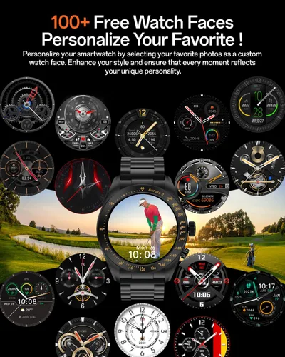 Miniatura 8 de Aurora 2 - Reloj inteligente para hombre, responder/hacer llamadas, pantalla AMOLED HD de 1.32 pulgadas, reloj inteligente de 350 mAh, monitor