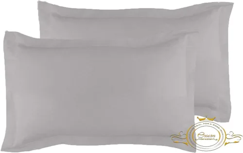 Miniatura 26 de Crown Collection Juego de 2 fundas de almohada estándar de 20 x 26 pulgadas, hipoalergénicas de 600 hilos, 100% algodón egipcio, fundas de almohada