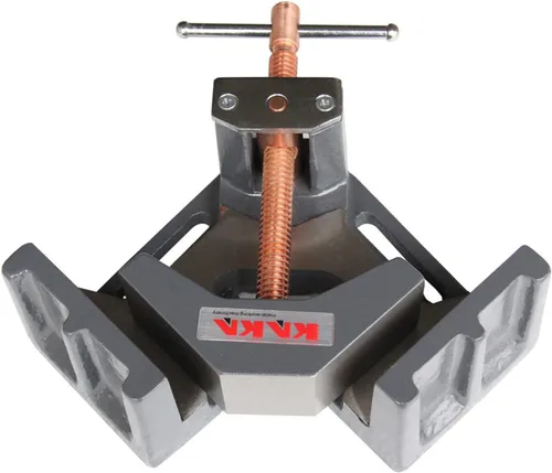 Miniatura 8 de KAKA INDUSTRIAL Abrazadera de ángulo de 3 ejes, abrazadera de soldadura de hierro fundido resistente, apertura de mandíbula de 3.9 pulgadas
