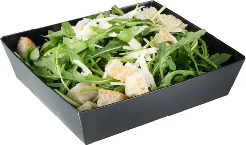 Miniatura 6 de Restaurantware -Matsuri Vision Bandejas de sushi de 5 x 4.4 x 1.4 pulgadas, 100 cajas de embalaje de sushi a prueba de grasa. Las tapas se venden