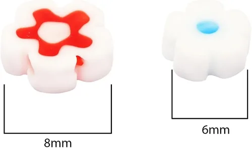 Miniatura 2 de YouLuo Millefiori Lampwork - 100 cuentas sueltas de cristal con forma de corazón, cuentas espaciadoras redondas para hacer joyas
