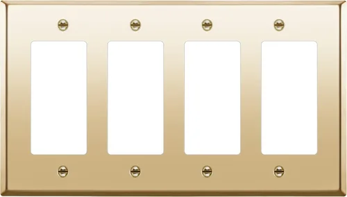 Miniatura 20 de ENERLITES Placa de pared de metal con interruptor decorativo triple, cubierta de tomacorriente de acero inoxidable, resistente a la corrosión, acero