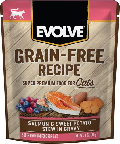 Miniatura 15 de Evolve Receta de pollo y carne de res sin granos en salsa húmeda para gatos 3 oz - 24 pk