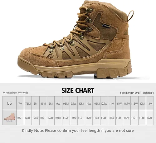 Miniatura 6 de FREE SOLDIER Mens Tactical Waterproof Lightweight Hiking Boots Military Combat Boots Work Boots