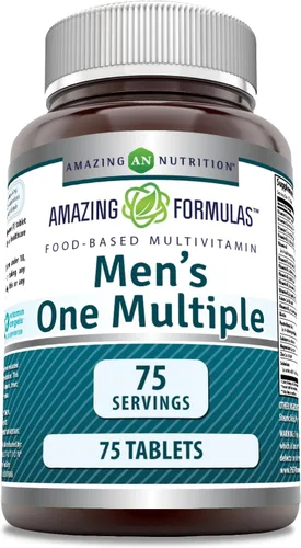Miniatura 6 de Amazing Formulas One - Suplemento multivitamínico para hombre, a base de alimentos, 150 tabletas, mezcla perfecta de vitaminas, minerales
