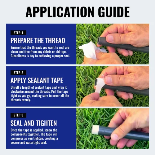 Miniatura 4 de Cinta de fontanero de PTFE Vanguard Sealants; 460 pulgadas de largo y 1/2 pulgadas de ancho; blanca; sellador de tuercas perfecto para regaderas