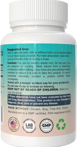 Miniatura 6 de Suplemento de NMN 1000mg Puro - NMN Liposomal para Suplemento de NAD+, Probado en EE. UU., 60 Cápsulas