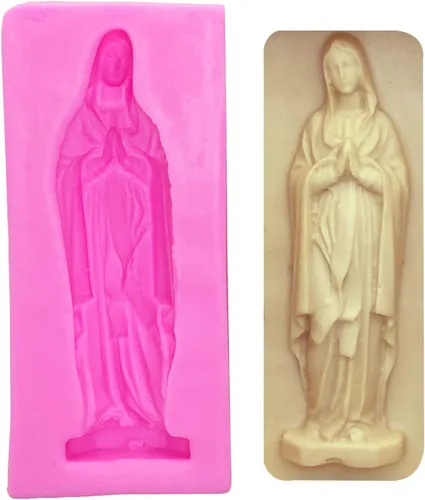 Linda Virgen María Divertida Madonna DIY Molde de Silicona 3D Fabricación de Bloques de Hielo Dulces Fondant Chocolate Jabón Pastel Mousse Jelly