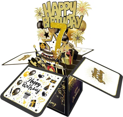 Miniatura 41 de Tarjeta de cumpleaños número 1 de Joycard, decoraciones de cumpleaños número 1 para niñas y niños, para ella o él, tarjetas 3D de feliz cumpleaños