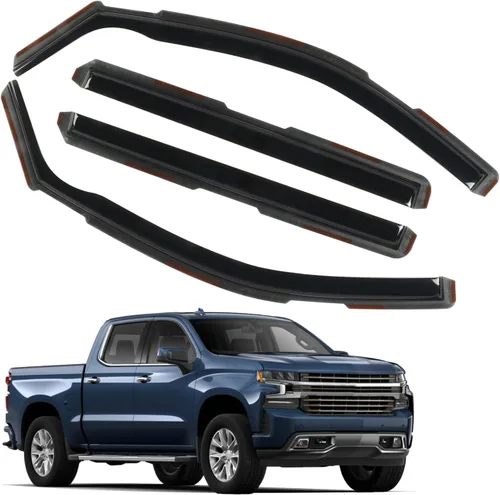 Miniatura 50 de Protectores de lluvia in Channel para Jeep Grand Cherokee L 2021, 2022, 2023, 2024, 2025 2026, deflectores de viento laterales duraderos, viseras
