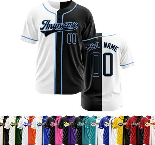 Miniatura 26 de Camiseta de béisbol personalizada con número de nombre cosido o impreso, camiseta de béisbol para hombres, mujeres, jóvenes, camiseta de béisbol