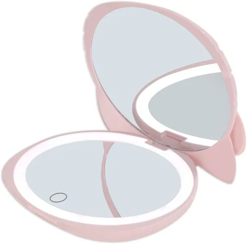 Miniatura 3 de Impressions Vanity Hello Kitty - Espejo compacto Kawaii con interruptor de sensor táctil para brillo ajustable, espejo de maquillaje iluminado
