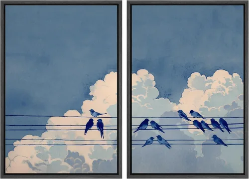 Miniatura 60 de MUDECOR Lienzo enmarcado para pared, bosque brumoso, reflejos, paisaje tranquilo, ilustraciones modernas, arte decorativo, bohemio, tranquilo/zen