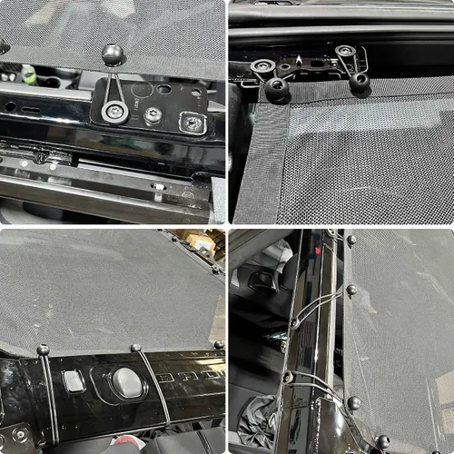 Miniatura 4 de Parasol para accesorios Ford Bronco 2021 2022 2023 2024 2025 2 puertas, parasol de malla frontal Bimini cubierta superior para Bronco de 2 puertas