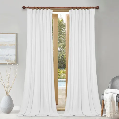 Miniatura 16 de StangH Cortinas de terciopelo súper suaves con pestaña trasera, cortinas azul marino para puerta corredera, decoración de lujo, cortinas opacas