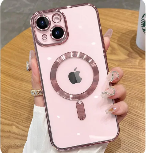Miniatura 40 de Funda magnética para iPhone 12 Pro Max transparente compatible con MagSafe Funda protectora de lente de cámara integrada para iPhone 12 Pro Max