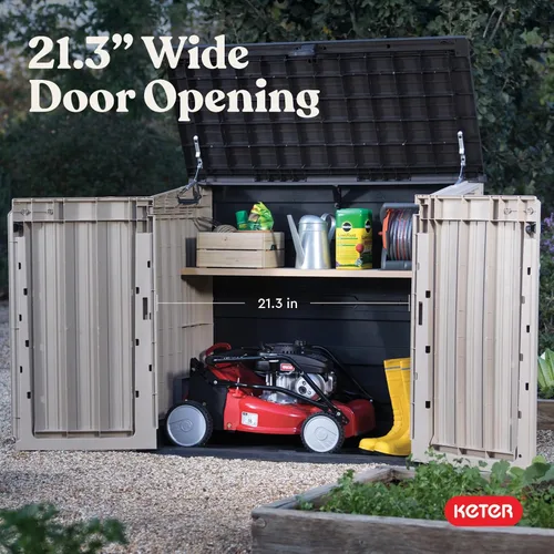 Miniatura 13 de Keter Store-It-Out MIDI - Cobertizo de almacenamiento de resina para exteriores, gabinete horizontal resistente a la intemperie para botes