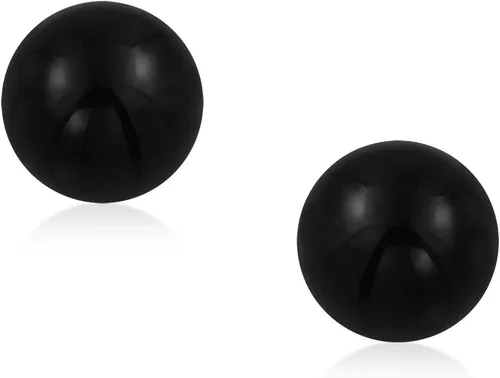 Miniatura 2 de Aretes grandes de plata de ley 925 con piedras preciosas naturales de 0.394 pulgadas para mujeres y adolescentes, variedad de piedras de nacimiento