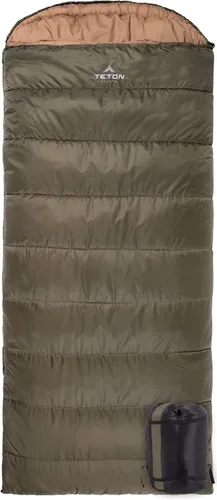 Teton Celsius XXL Sleeping Bag, Cold Weather Sleeping Bags for Adults and Kids, Camping Made Easy and Warm. Compression Sack Included, 35F, 25F, 0F,