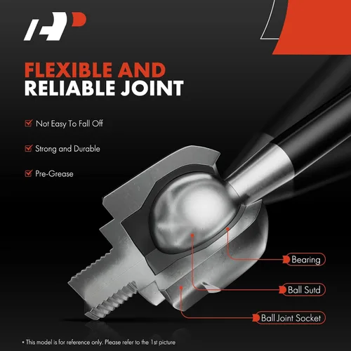 Miniatura 4 de A-Premium Juego de 4 barras de acoplamiento frontal interior y exterior, compatible con Honda Accord 2003 2004 2005 2006 2007, V6 3.0L