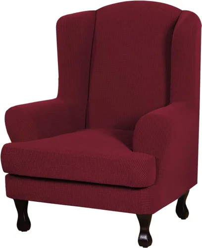 Miniatura 37 de Eco-Ancheng Funda para silla Wingback, 2 piezas, respaldo de ala, fundas de elastano para sillón con respaldo de ala, fundas para sillón con parte