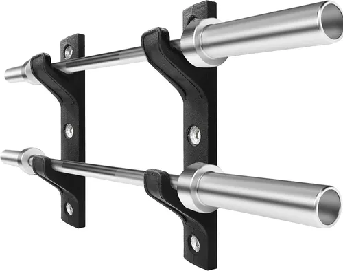 Miniatura 9 de Luwint Soporte de barra horizontal montado en la pared, estante de almacenamiento de 1 bar/2 barras
