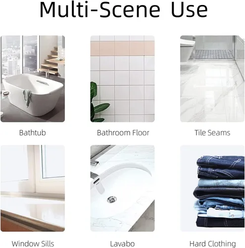 Miniatura 7 de Paquete de 2 cepillos para limpieza con mango largo, cepillo de firmeza media, suministros de limpieza de baño y limpiador de bañera y cepillo