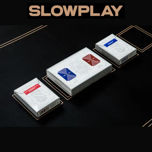 Miniatura 5 de SLOWPLAY 100% plástico naipes, juego de cartas de póquer de 2 cubiertas, índice jumbo, tamaño de póquer, flexibilidad y durabilidad superiores