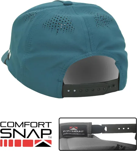Miniatura 18 de Paramount Outdoors Sombrero de pesca de trucha al atardecer, diseño de silueta de pez de montaña, sombrero para exteriores con cómodo Snapback
