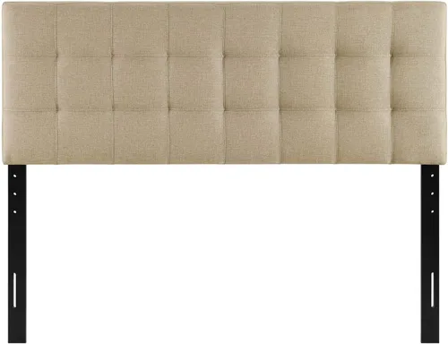 Miniatura 4 de Modway Lily Cabecera Capitonada de Tela de Lino Tapizada Queen en Beige