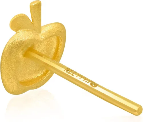 Miniatura 3 de Chow Sang Sang 999.9 - Aretes individuales de oro macizo de 24 quilates para mujer 91973E (se venden solos, no pares)